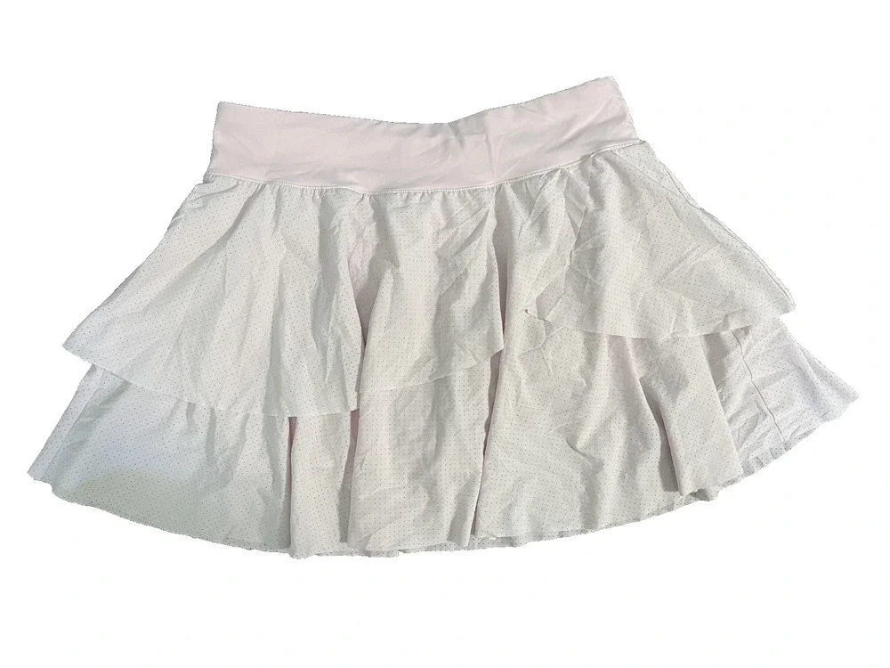 Juniors Girls DSG Size XL (16) Pastel Pink Polka Dot Layered Skort Stretchy